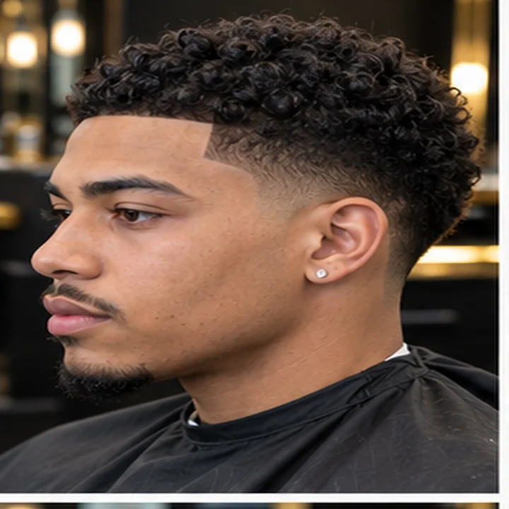 Selected low taper haircut